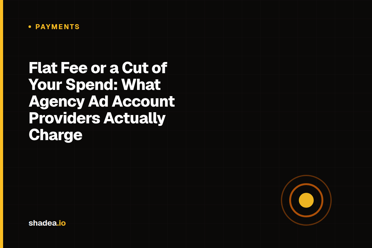 Flat Fee or a Cut of Your Spend: What Agency Ad Account Providers Actually Charge