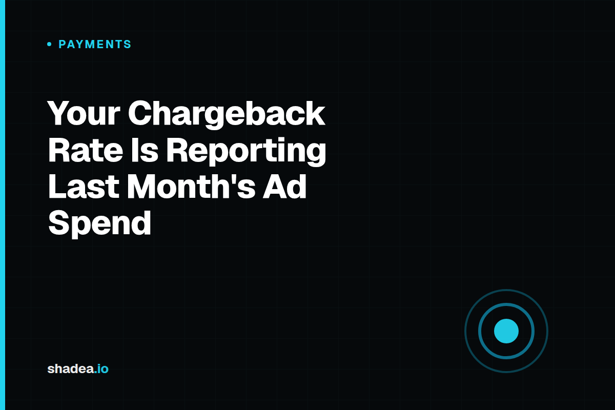 Your Chargeback Rate Is Reporting Last Month's Ad Spend