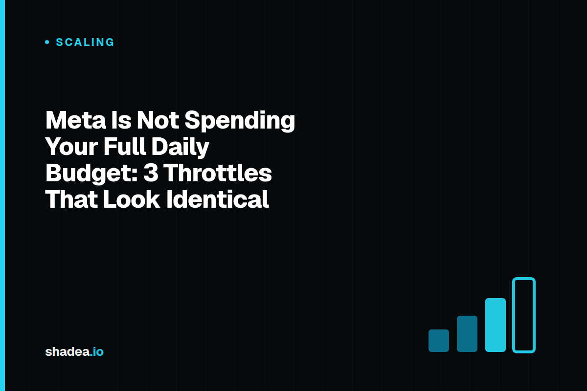 Meta Is Not Spending Your Full Daily Budget: 3 Throttles That Look Identical